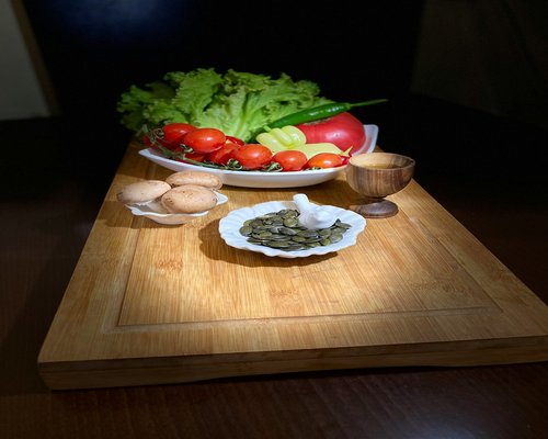 Beautiful fresh organic meal preparation on a table